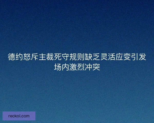 德约怒斥主裁死守规则缺乏灵活应变引发场内激烈冲突